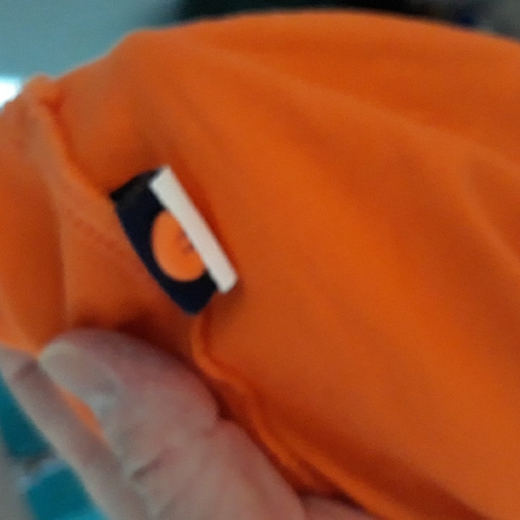 U. S. Polo Assoc. orange and turquoise 2 button polo. Small - Picture 3 of 9